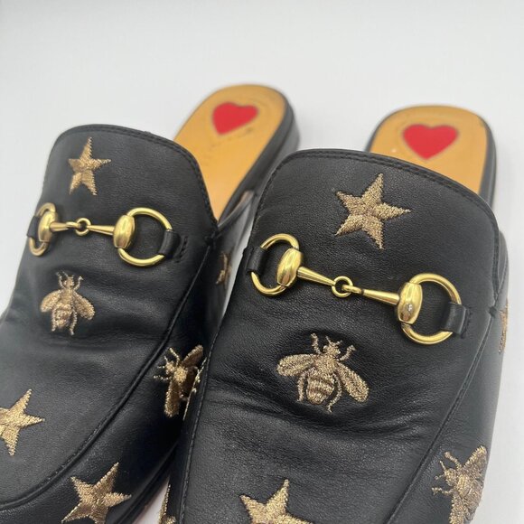 Gucci Princetown Bee Mules Slippers Size EU 36/ US 6 READ - Picture 13 of 16